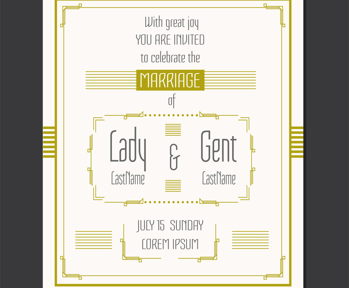 Wedding Invitation Vector