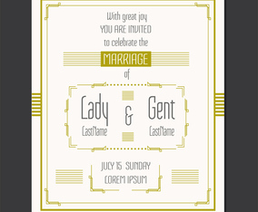 Wedding Invitation Vector