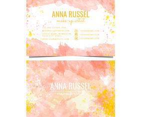 Vector Watercolor Business Card