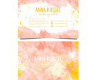 Vector Watercolor Business Card