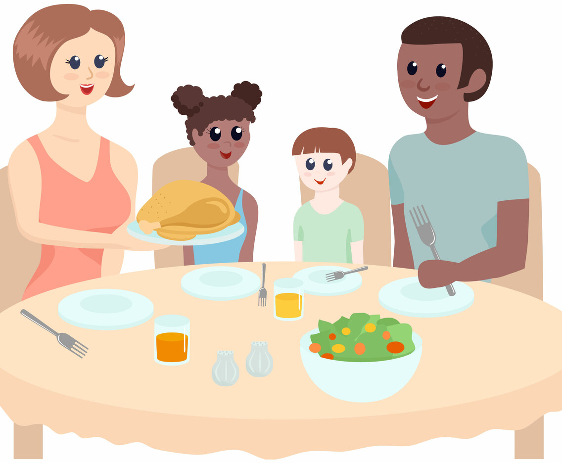 Diverse Dinner Table Vectors