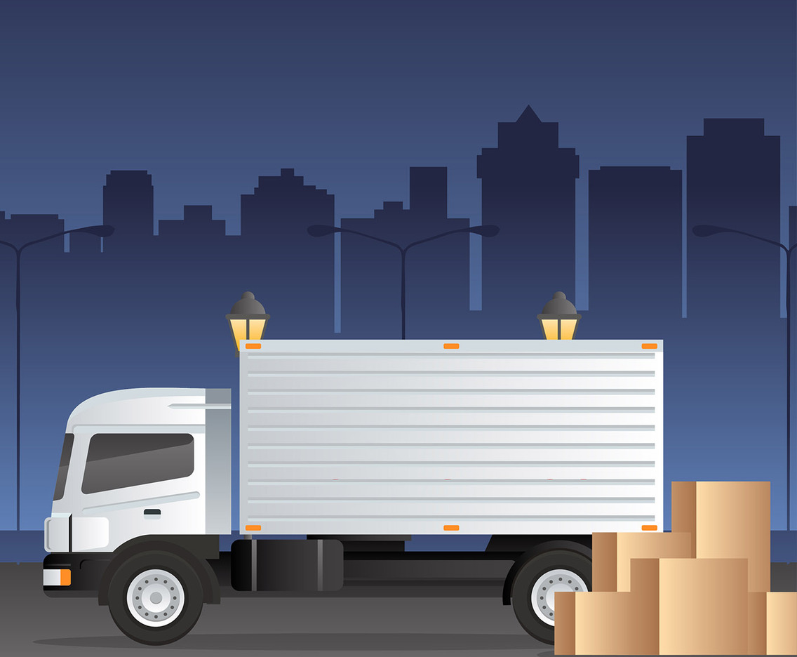 Moving Truck Logistic Vector