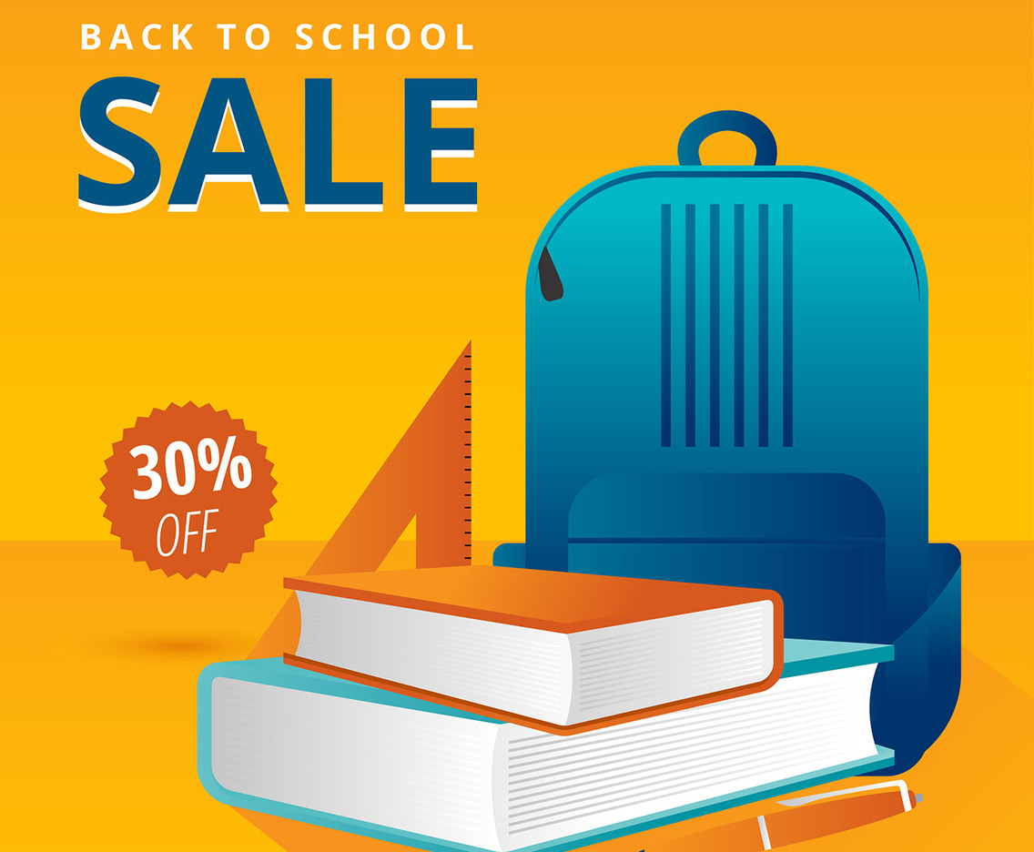 Back to School Sale Vector