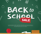 Back to School Sale Vector Background