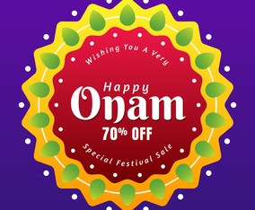 Decorated Text Onam Sale In Creative Frame Design