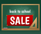 Back to School Sale Chalk Board Vector