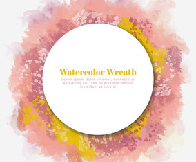 Vector Watercolor Wreath