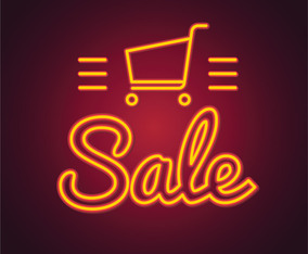 Bright Neon Sale Sign