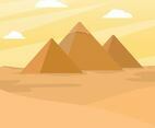 Flat Pyramids Vector Illustration