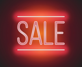 Neon Sale Sign Illustration