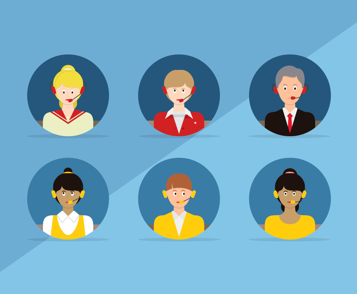 Customer Service Character Avatars