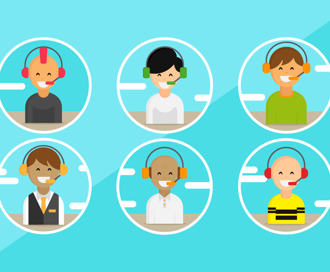 Customer Service Character Avatars