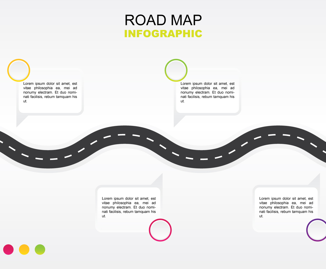 Road Map Simple Infographic