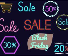 Neon Sale Vectors