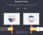 Campaign Sign Illustration, Vote Sign Illustration, Two Side Democratic Campaign