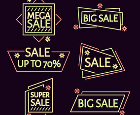 Neon Sale Vector