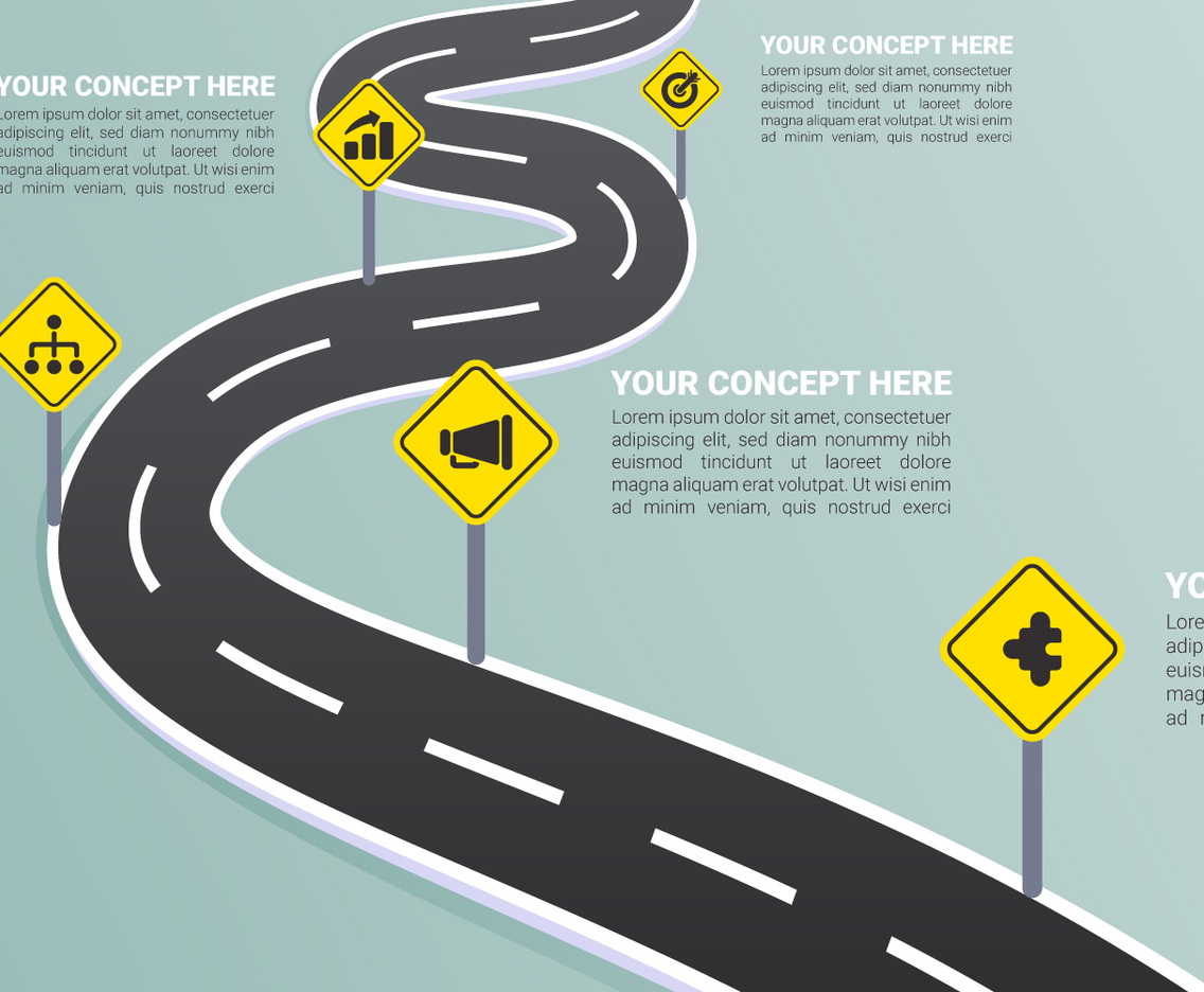 Outstanding Road Map Vectors