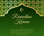 Ramadan Greeting Green Vector