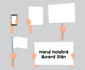 Hand Holding Campaign Sign