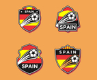 Spain Soccer Patches Vector