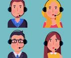 Customer Service Character Cartoon Vector
