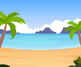 Awesome Tropical Landscape Player Vectors