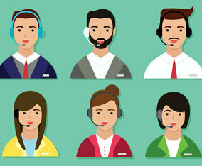 Customer Service Character Vector Pack
