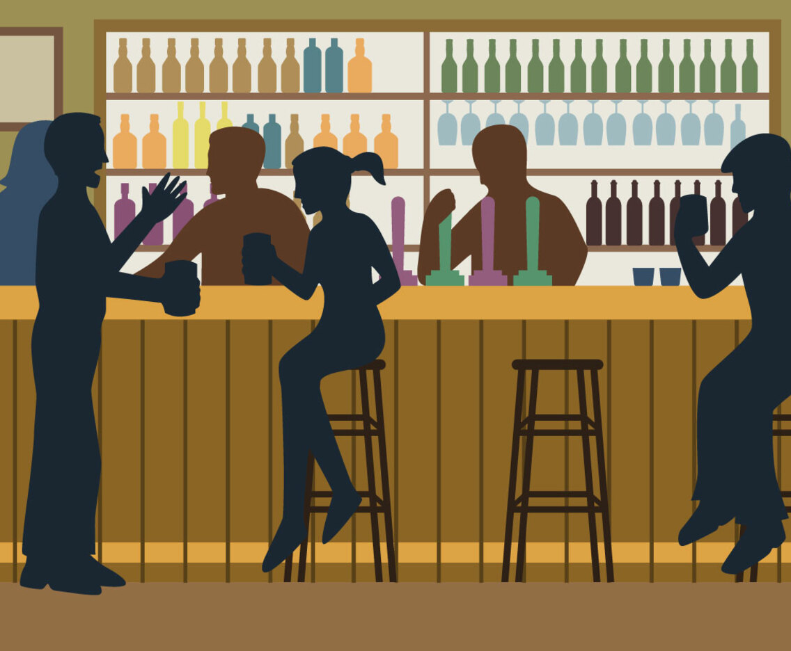 Crowded Bar Illustration
