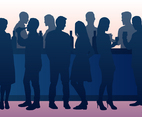 People Drinking In A Busy Bar