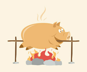 Fat Pig Roast Illustration