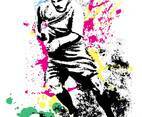 Abstract Soccer Player In Action