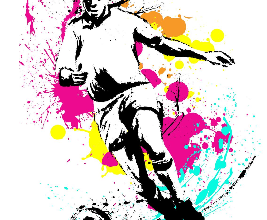 Abstract Soccer Player