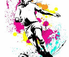 Abstract Soccer Player