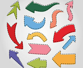 Colorful Arrow Stickers Pack