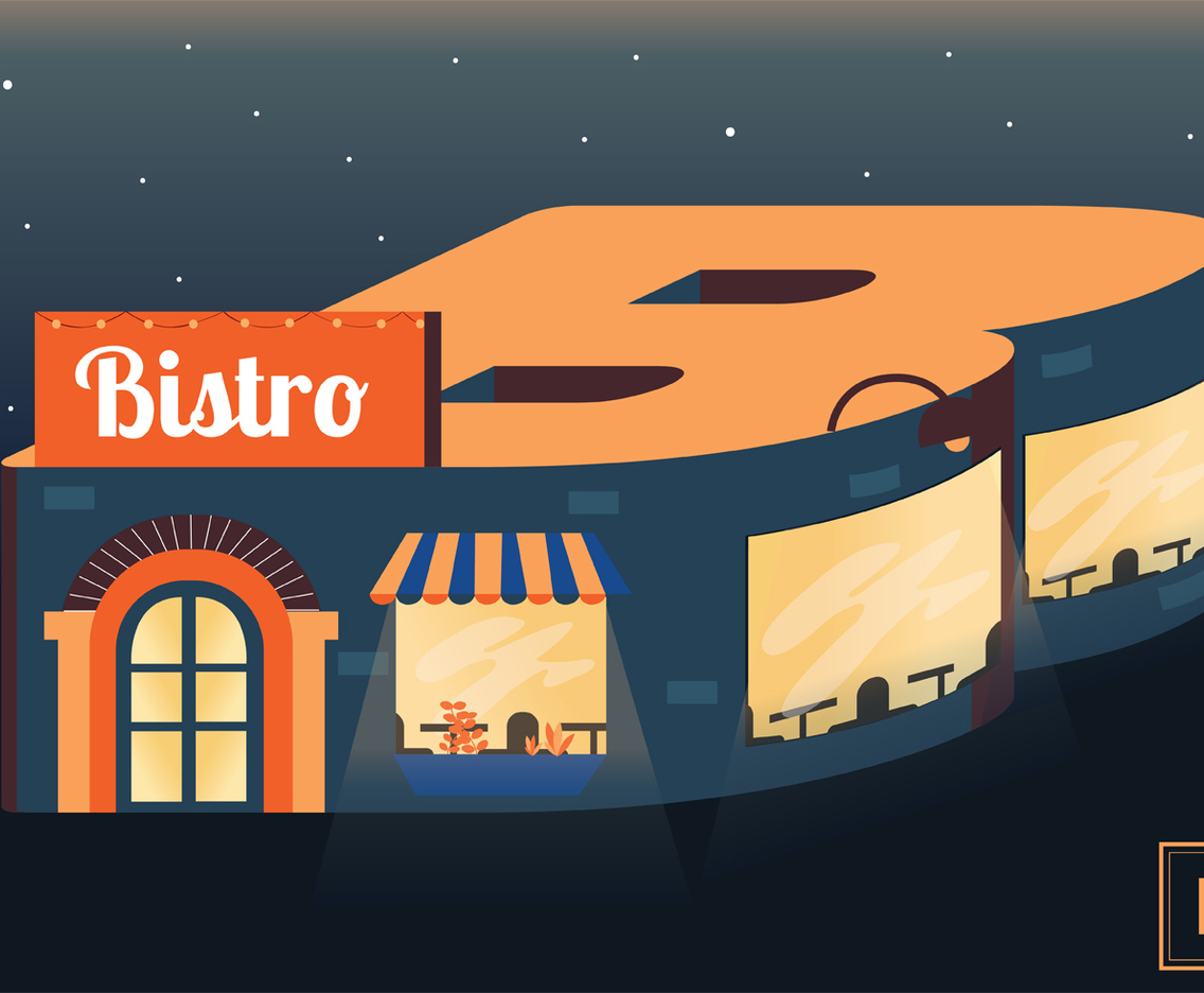 Letter B Isometric Typography