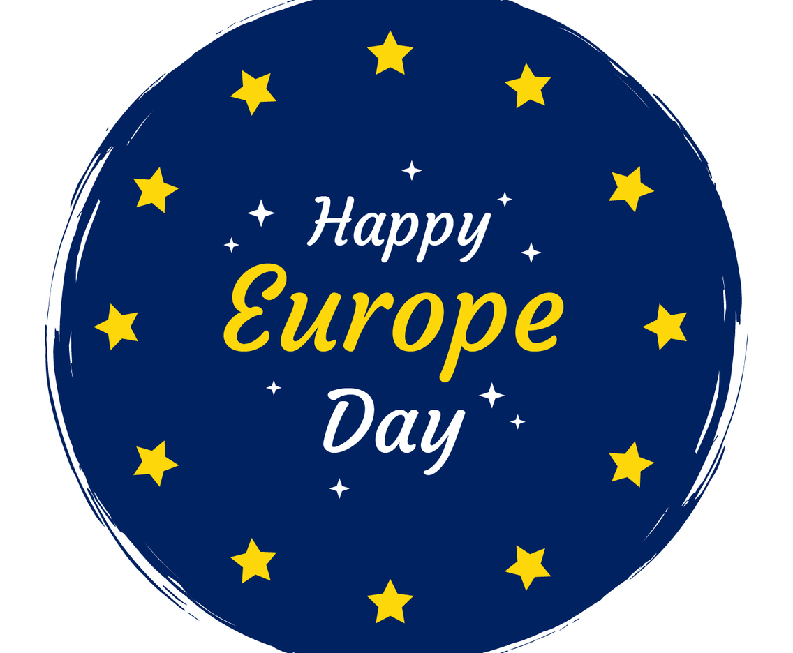 Happy Europe Day Vector Background