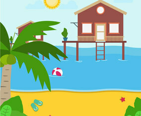 Beach Resort Illustration