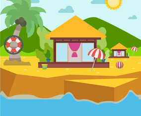 Beach Resort Illustration