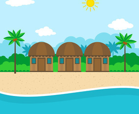 Beach Resort Illustration
