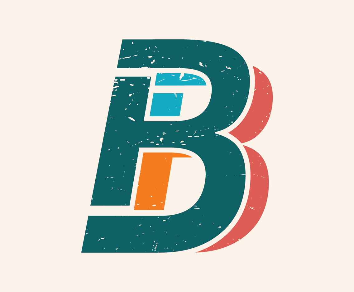Letter B Vintage Style