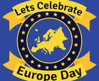 Europe Day Vector Background