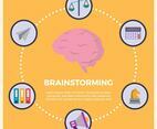 Flat Business Brainstorming Vector Illustration