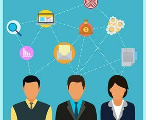 Flat Business Brainstorming Vector Illustration