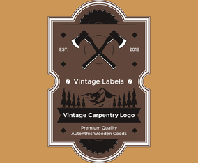Vintage Carpentry Logo Vector