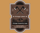 Vintage Carpentry Logo Vector