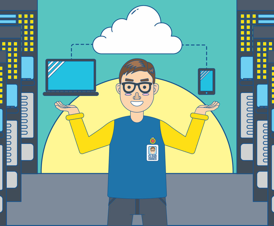 Cloud Engineers vector illustration