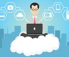 Cloud Engineers vector illustration