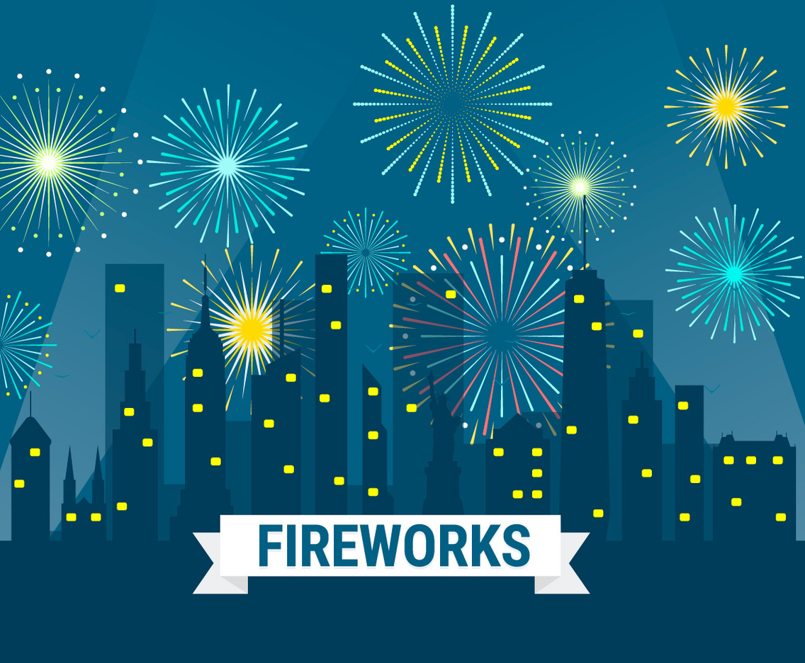 Fireworks Background Illustration