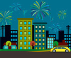 Fireworks Background Illustration