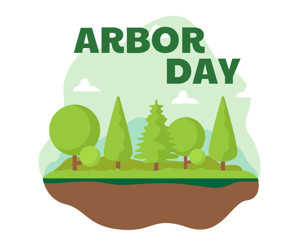 Arbor Day Landscape Illustration